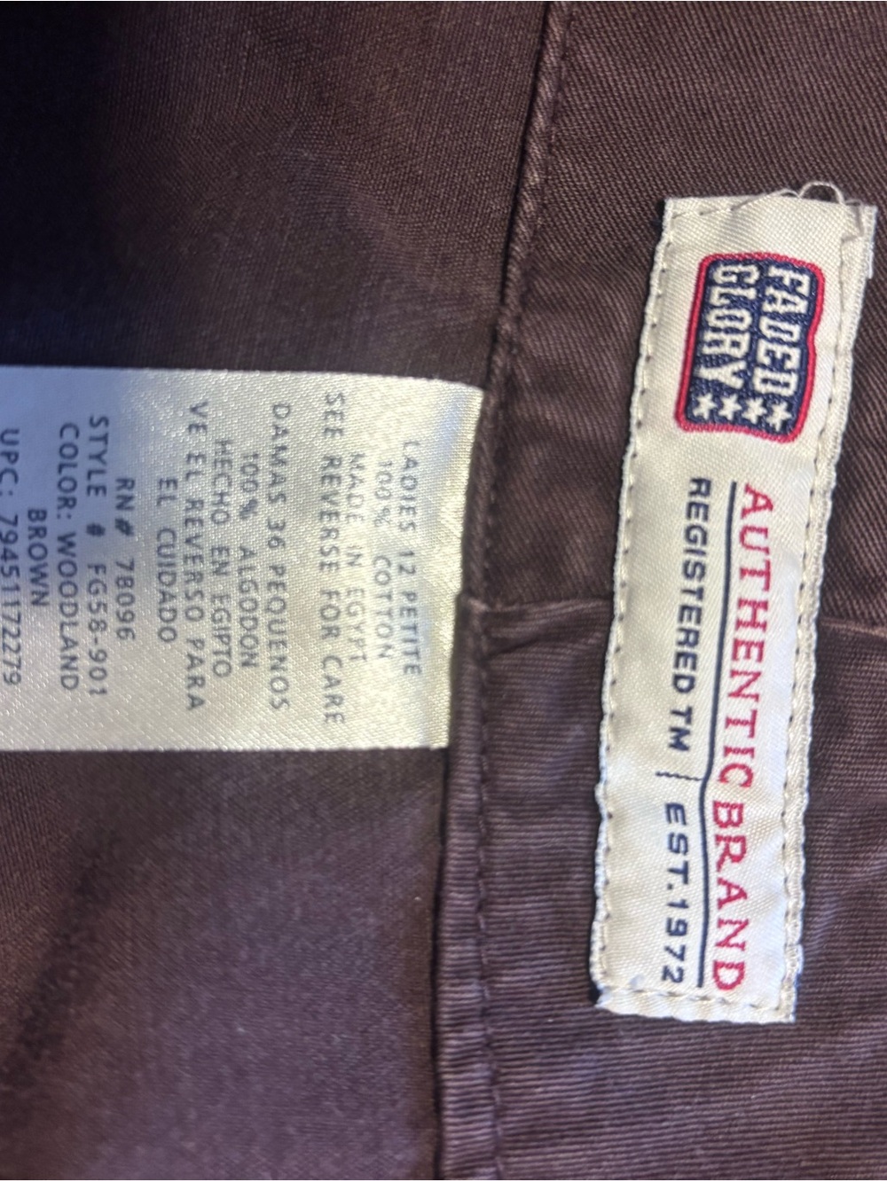 Woman’s Brown Cargo Pants with Utility Pockets - Picture 4 of 4